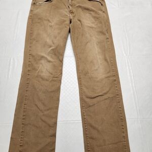 Classic Slim Fit Brown Jeans Mens 36x32